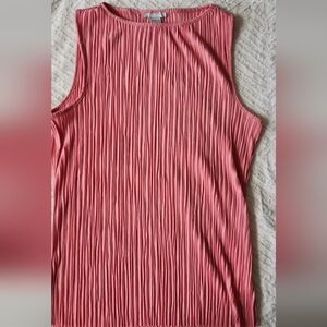 H&M Pink Sleeveless Pleated Top - Size M